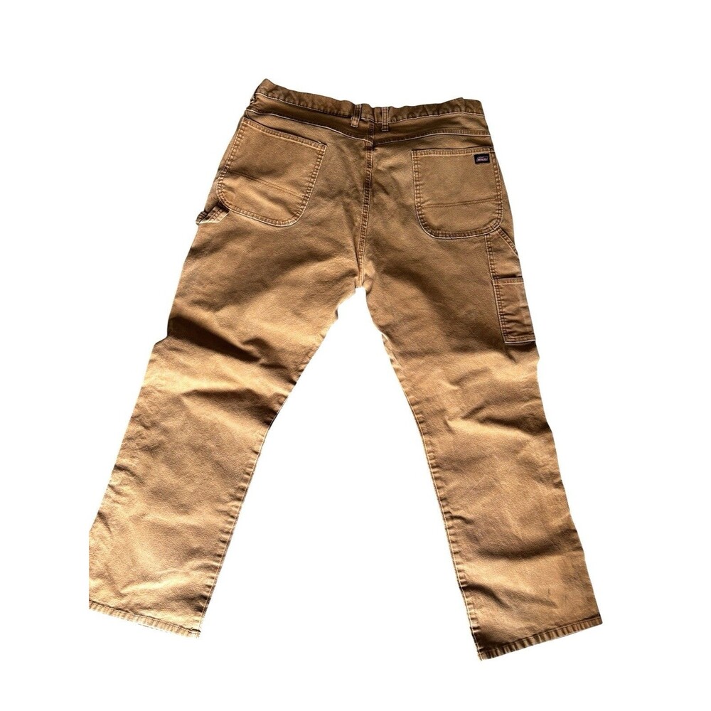 Vtg Dickies Carpenter Relaxed Fit Brown Duck Canvas Workwear Jeans Men 38x30